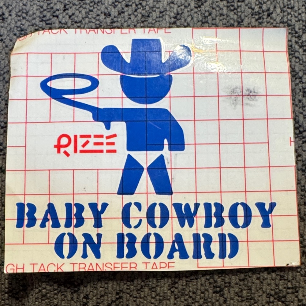 Blue Baby Cowboy On Board Sticker